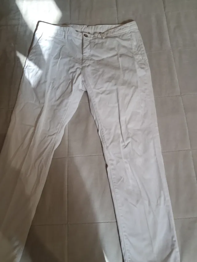 Pantalón hombre blanco  talla 46