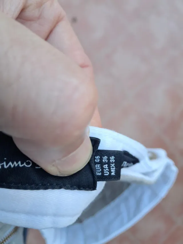 Pantalón hombre blanco  talla 46