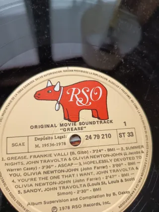 Vinilo Banda Sonora Grease
