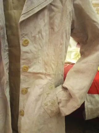 Chaqueta tres cuartos piel vuelta Bershka  M, Acol