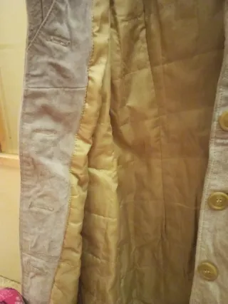 Chaqueta tres cuartos piel vuelta Bershka  M, Acol