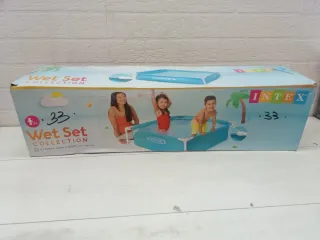 Piscina cuadrada desmontable Intex azul