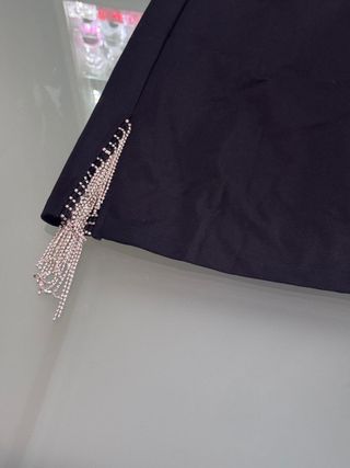 Mini Falda Negra Pedrería Talla XS