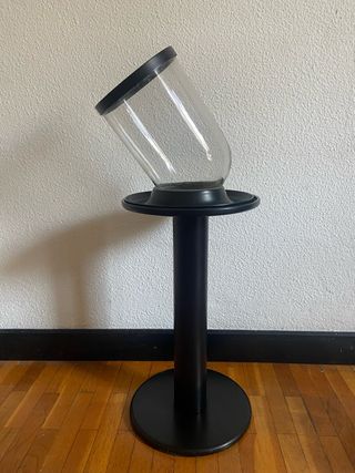 Cubitera de pie en metal y cristal