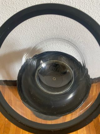 Cubitera de pie en metal y cristal