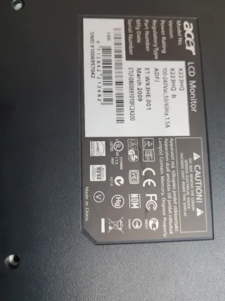 Monitor Acer 21 pollici