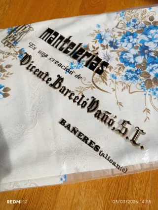 Mantel y 6 servilletas Vicente Barceló