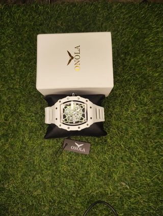 Reloj Onola Lujo Blanco Esqueleto