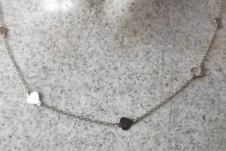 Conjunto plata y jade: collar y pendientes