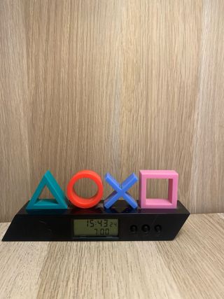 Despertador Playstation con luces decoración gamer