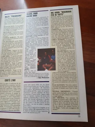 Giganti del basket n.26 1991 Magic Johnson hiv