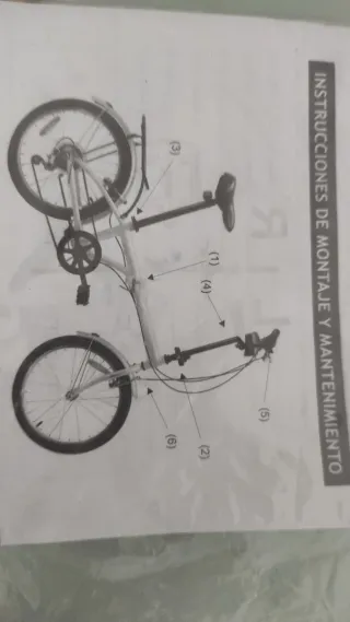 Bicicleta Plegable Negra y Roja