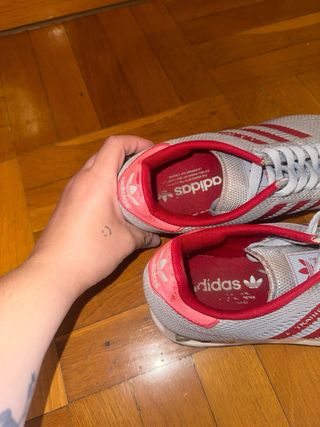 Zapatillas Adidas Gris/Rojo Talla 41 1/3