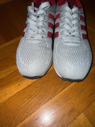 Zapatillas Adidas Gris/Rojo Talla 41 1/3