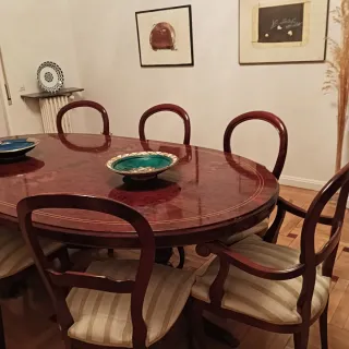 Conjunto Mesa Comedor Lujo + Mueble Auxiliar