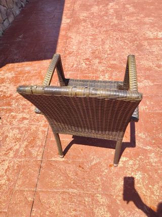 Sillón de jardín ratán marrón