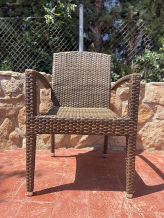 Sillón de jardín ratán marrón