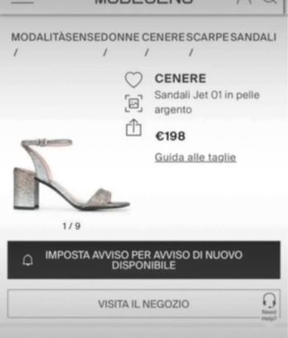 Sandali Ash Glitter Argento/Oro Tg 38