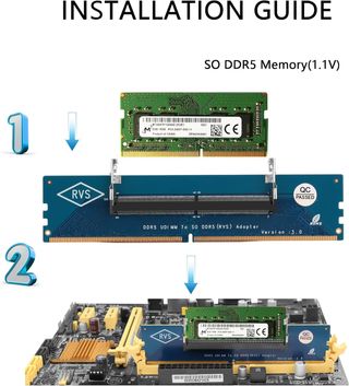 Adattatore DDR5 U-DIMM a SO-DIMM RVS