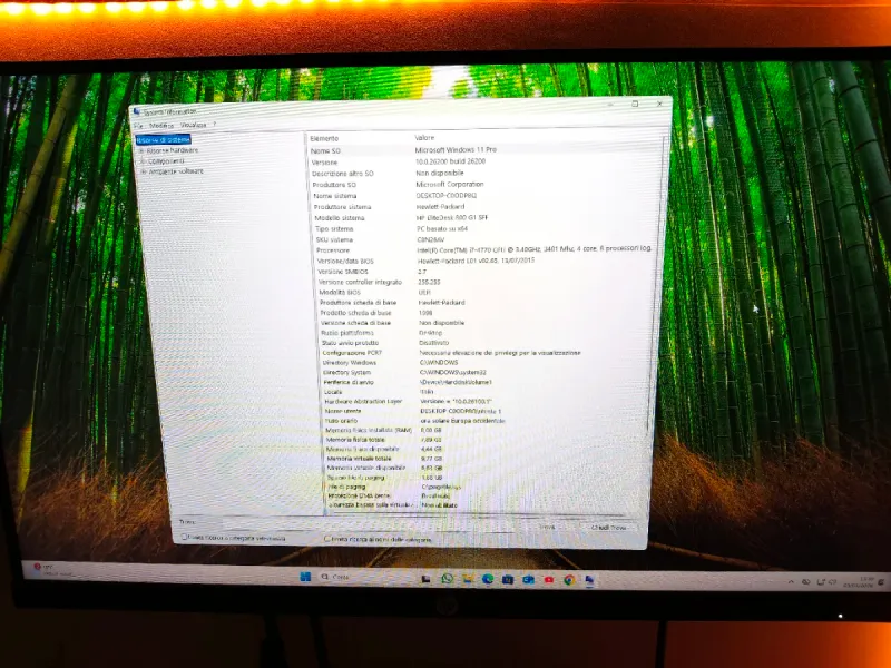 PC Fijo HP i7 W11 PRO 8GB RAM SSD 256GB afbeelding 4