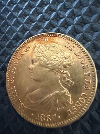 10 ESCUDOS ISABEL II - Moneda de Oro
