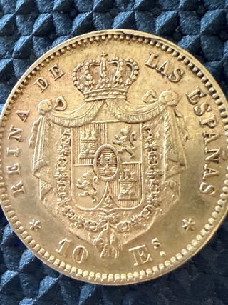 10 ESCUDOS ISABEL II - Moneda de Oro