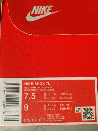 Scarpe Nike Shox - Nero e Rosso