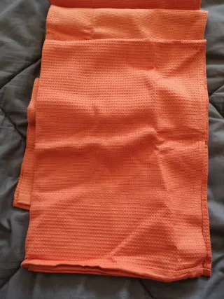 Conjunto de 4 panos de cozinha laranja