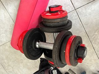 Set da palestra, manubri e accessori