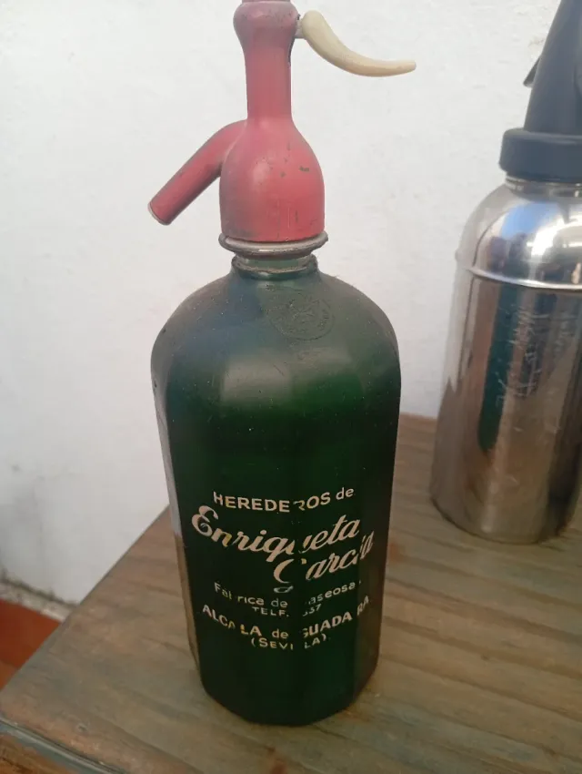 Botella sifón acero inoxidable y cristal