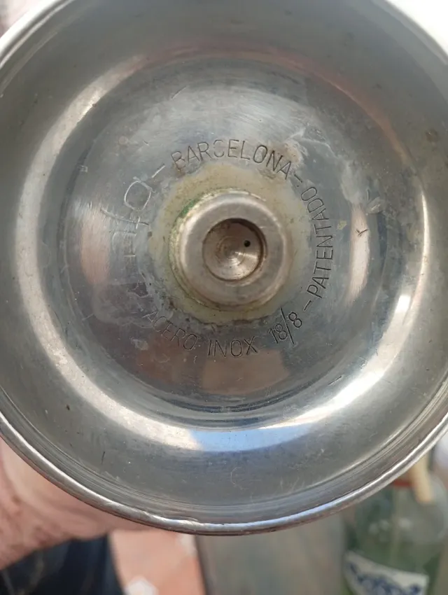 Botella sifón acero inoxidable y cristal