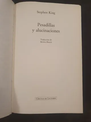 Pesadillas y alucinaciones.  Stephen King.