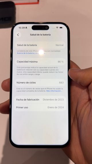 iPhone 15 Pro 256 GB - 86% Batería