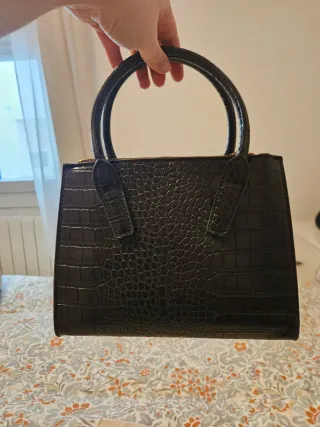 Bolso Zara Citybag Marrón Cocodrilo