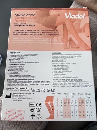 Medias de compresión fuerte VIADOL Beige