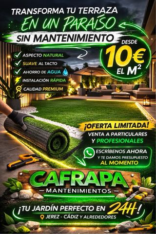 Césped Artificial CAFRAPA 10€/m2 Instalación 24h