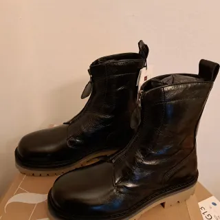 Botines Zara Piel Cremallera Delantera T40