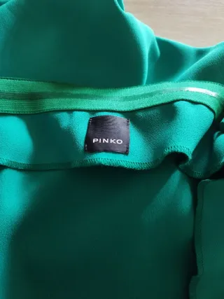 Abito Pinko verde con rouches