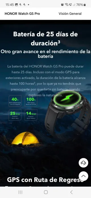 Honor Watch GS Pro camo blue