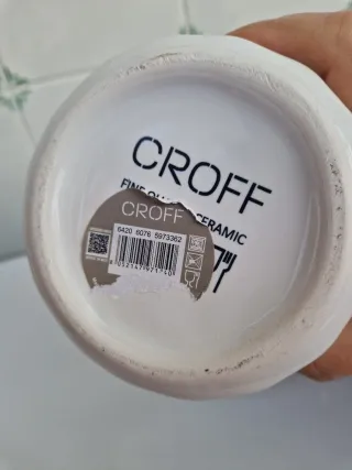 Barattolo in ceramica bianca