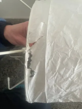 Lámpara de pie Ikea papel blanca