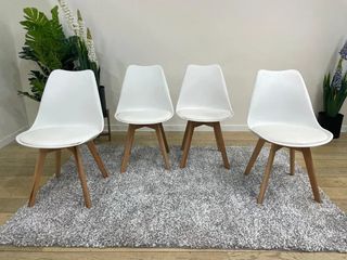 PACK DE 4 SILLAS ACOLCHADAS ESTILO NORDICO