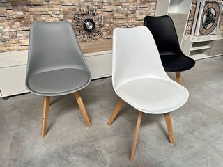 PACK DE 4 SILLAS ACOLCHADAS ESTILO NORDICO