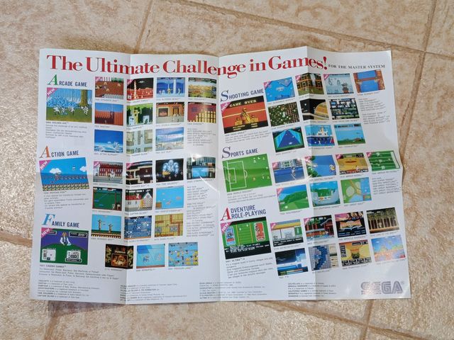 Lote Catálogos Posters Sega Master System