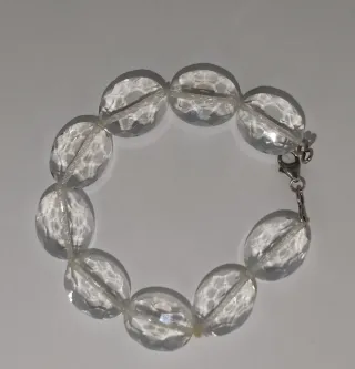 Collar y pulseras de ámbar y cristal