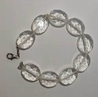 Collar y pulseras de ámbar y cristal