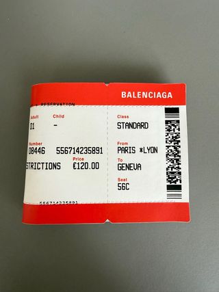 Portafogli Balenciaga con stampa Ticket