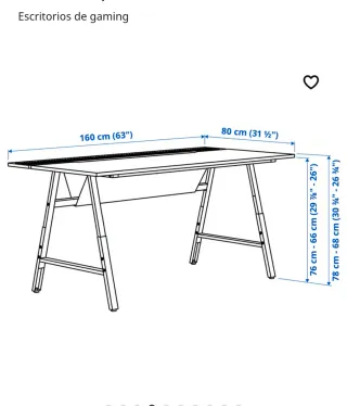 Mesa Escritorio Gaming Negra