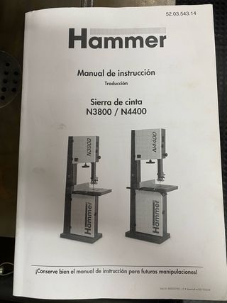 Sierra de cinta Hammer N4400