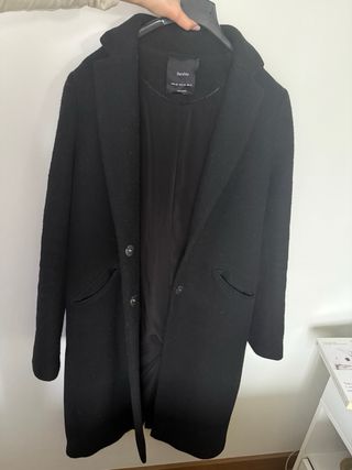 Cappotto Bershka nero elegante lungo